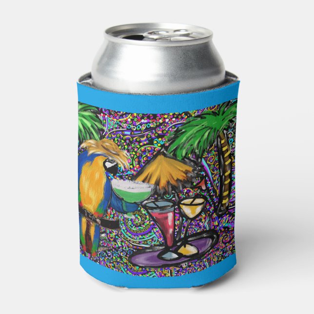 Beach Party Parrot Can Cooler (Can Front)