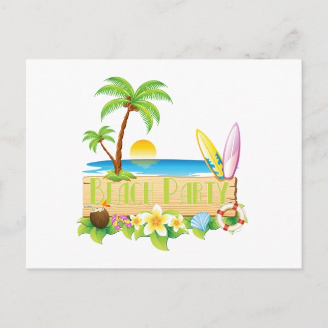 Beach Party Postcard (Front)