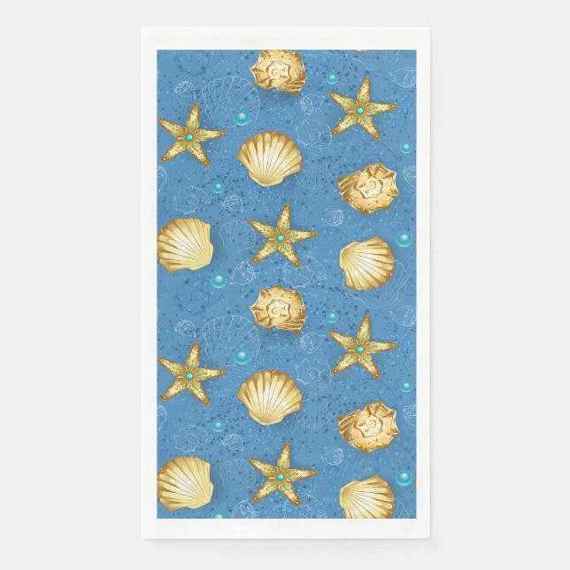 Beach Party Seashells Napkin (Front)