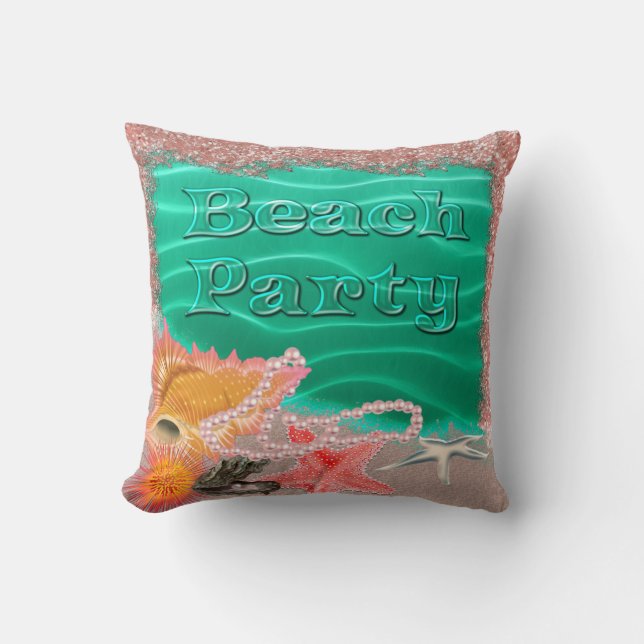 Beach Party Splash American MoJo Coussin (Recto)
