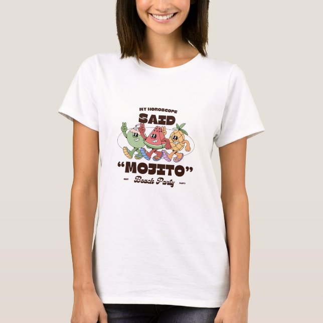 Beach Party T-Shirt Astrology Gift For Her Summer  (Front)