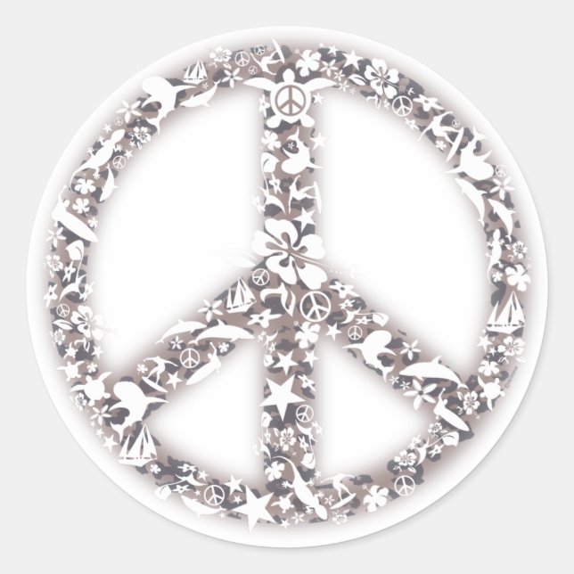 Beach Peace Stickers (Front)