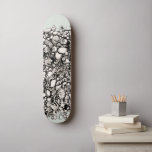 Beach Pebble drawing black and white Skateboard<br><div class="desc">Beach Pebbles and shells drawing in black and white Skate Deck – Natural Texture, Coastal Vibes. Bring the calm, grounded beauty of the shoreline to your ride with this skate deck featuring a detailed pattern inspired by smooth beach pebbles. The design blends organic shapes and a natural rhythm that feels...</div>