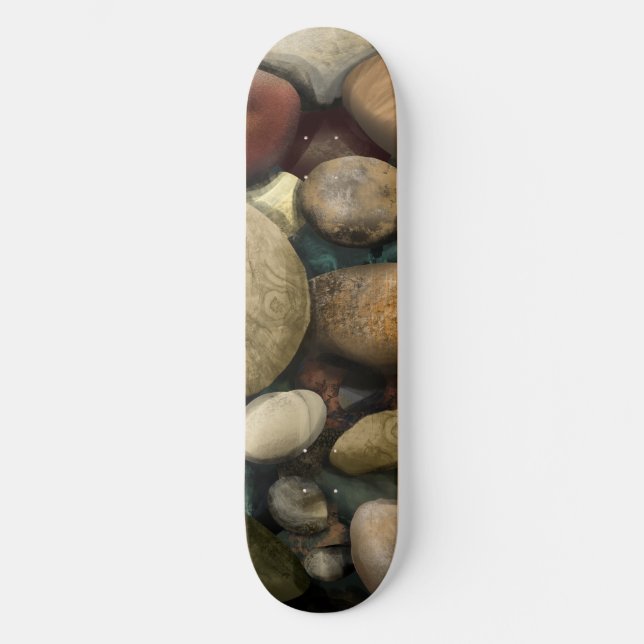 Beach Pebble Pattern Skateboard (Front)