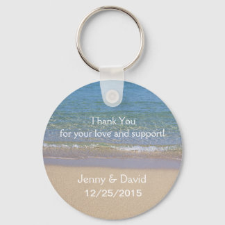 Beach Personalized Key Ring Wedding Favour
