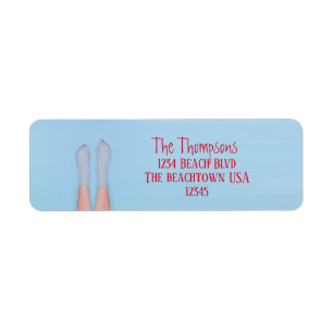 Beach Personalized Mailing Cute Simple Lake Ocean
