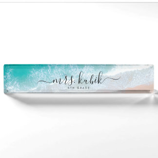 Beach Personalized Teacher Desk Name Plate