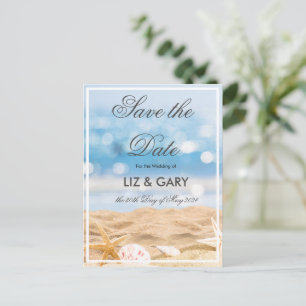 Beach Photo Destination-  Save the Date  Postcard