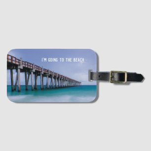 Beach Photo Gift with Travel Quote Luggage Tag