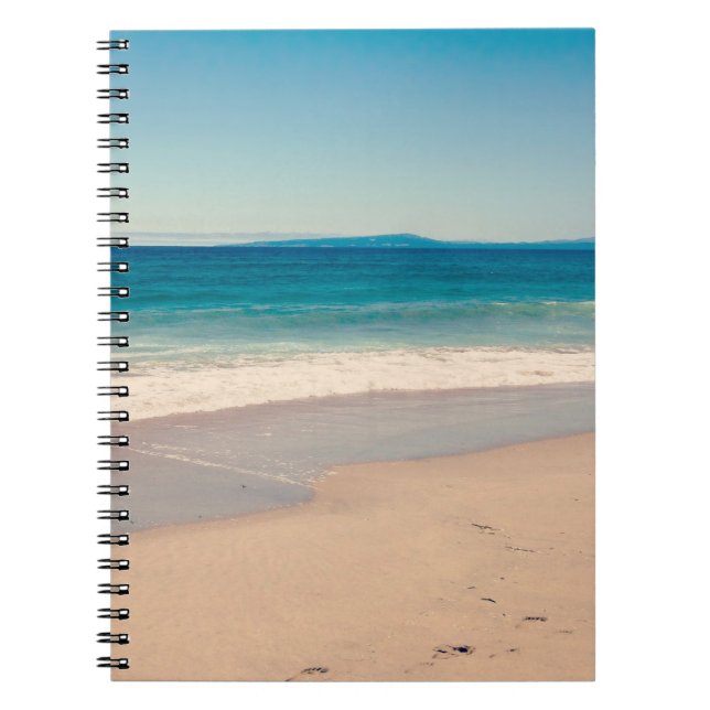 Beach Photo Ocean Blue Scenic Notebook (Front)