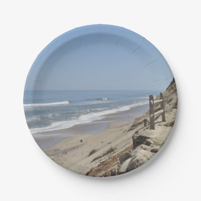 Beach photo paper plate (Front)