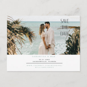 Beach Photo Save the Date Postcard