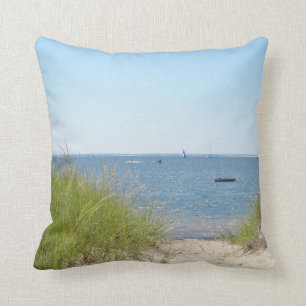 Beach photo throw pillow
