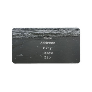 Beach Photo Waves Water Sandy Brown Text Templates Label