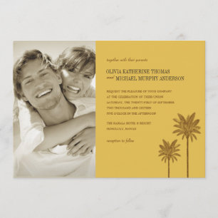 Beach Photo Wedding Invitations