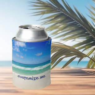 Beach Photography Blue Skies With Waves Can Cooler