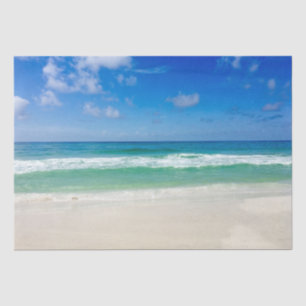 Beach Photography Blue Skies With Waves Tissue Paper