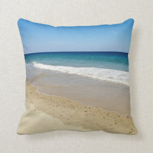 Beach photography throw pillow