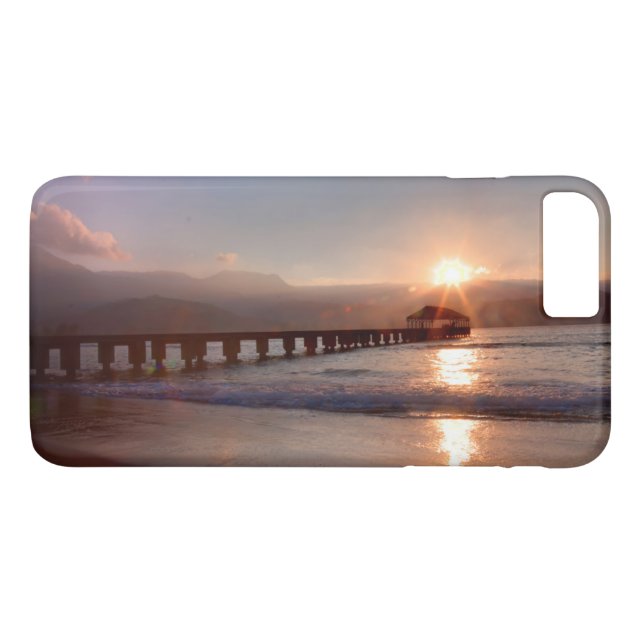 Beach pier at sunset, Hawaii Case-Mate iPhone Case (Back (Horizontal))
