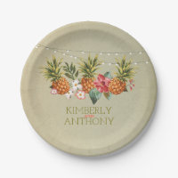 beach pineapple tropical wedding