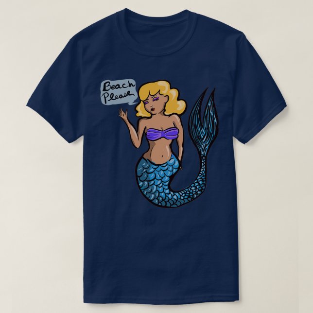 Beach Please 1 T-Shirt (Design Front)