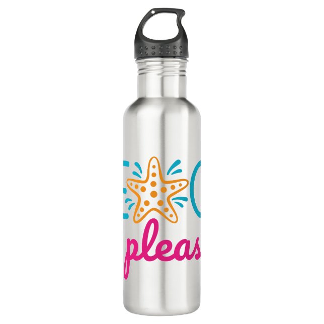 Beach Please 710 Ml Water Bottle (Front)
