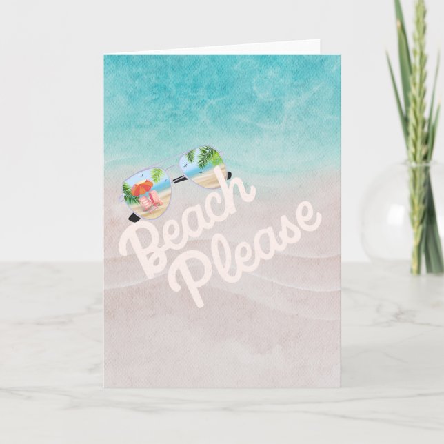 Beach Please Blank Card (Front)
