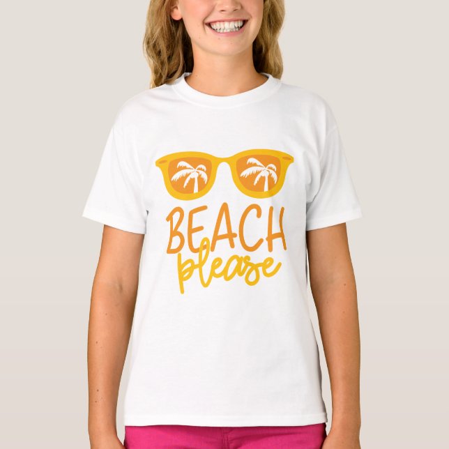Beach Please (Can Customise) T-Shirt (Front)