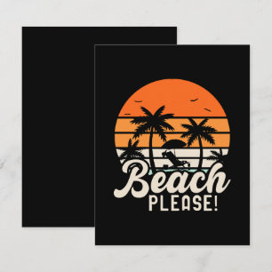 Beach Please Enclosure Card