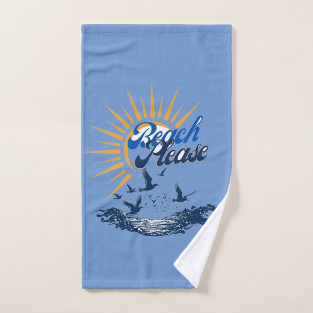 Beach please hand towel by Sommer Hamilton (Hand Towel)