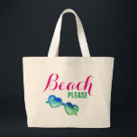Beach, Please! Large Tote Bag<br><div class="desc">great beach tote! customize it anyway you like! This could be a great gift bag for teachers, friends or bridesmaids!</div>