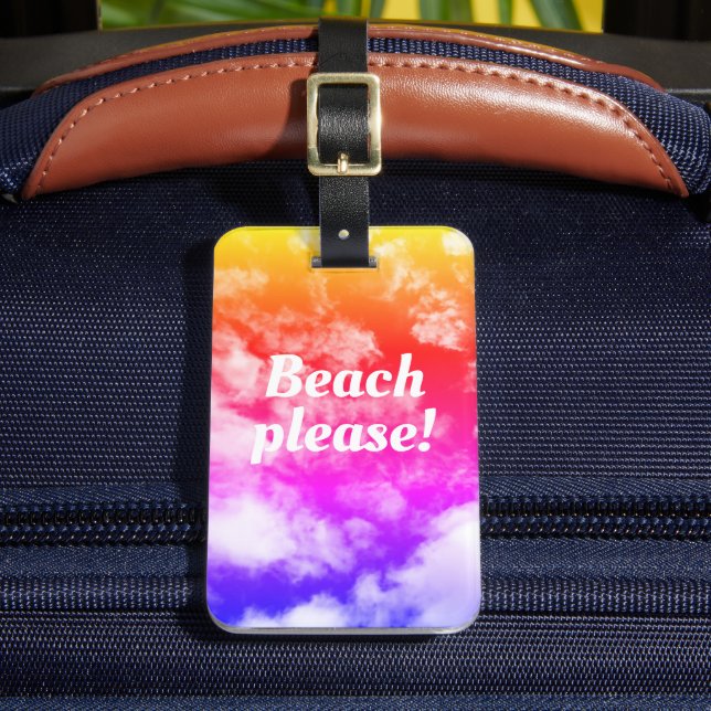 Beach please  - luggage tag (Front Insitu 2)