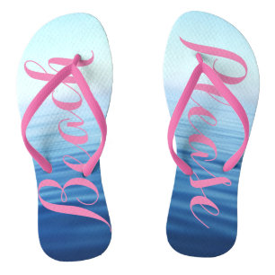 Beach Please Ocean Fun Flip Flops