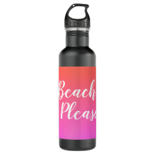 Beach Please Orange Pink Ombre 710 Ml Water Bottle
