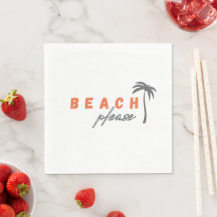 beach please. palm tree. Paper Napkins modern