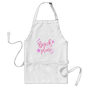 Beach please pink standard apron