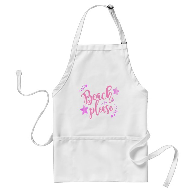 Beach please pink standard apron (Front)
