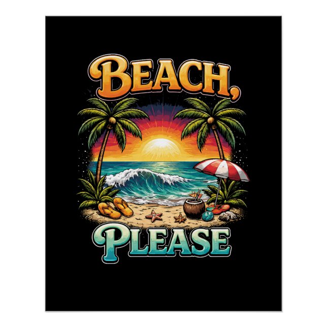 Beach, Please Poster (Front)