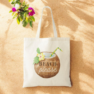 Beach Please Travel Tropical Vacation Holiday Tote Bag