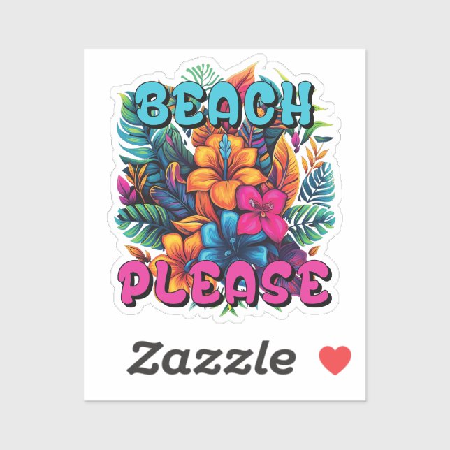 Beach please tropical Hawaiian hibiscus (Sheet)