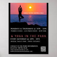 Beach Portrait, Yoga Class Advertising