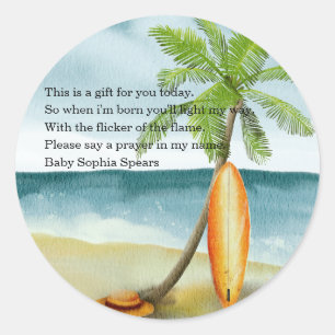  Beach - Prayer candle label