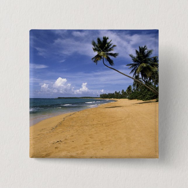 Beach Puerto Rico 2 Inch Square Button (Front)