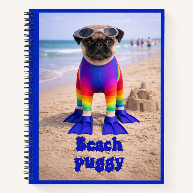 Beach Puggy Notebook (Front)