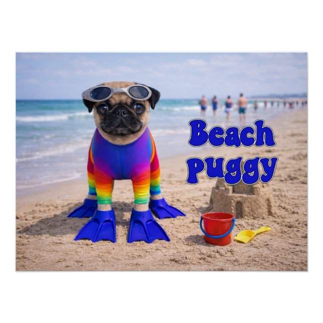 Beach Puggy Poster (Front)