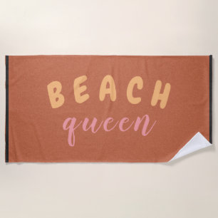 Beach Queen Custom Text Beach Towel