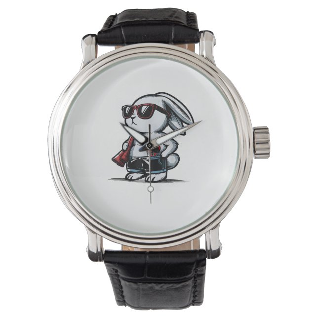 Beach Rabbit Bunny Beach-Goer Summer  Watch (Front)