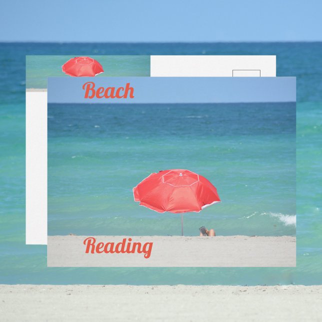Beach Reading Photographic Travel Postcard (Creator Uploaded)