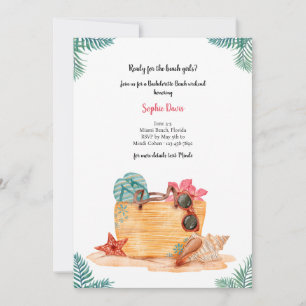Beach Ready Bachelorette Party Invitation