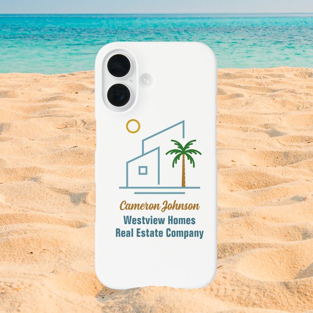 Beach Real Estate Company Custom Coastal Realtor Case-Mate iPhone Case (Creator Uploaded)